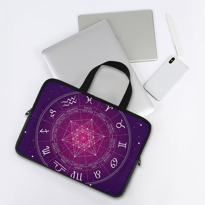 Geometric Zodiac Calendar Print Laptop Sleeve With Handle