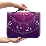 Geometric Zodiac Calendar Print Leather Bible Cover