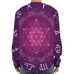 Geometric Zodiac Calendar Print Long Sleeve Baseball Jersey