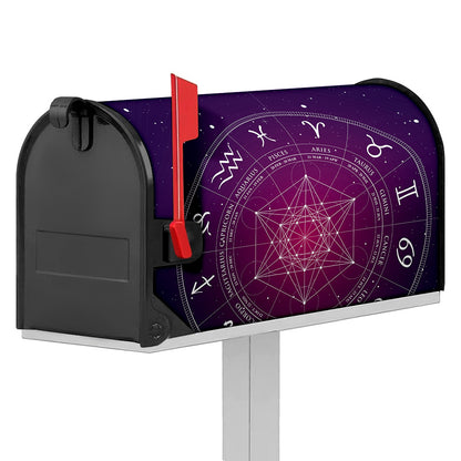 Geometric Zodiac Calendar Print Mailbox Cover