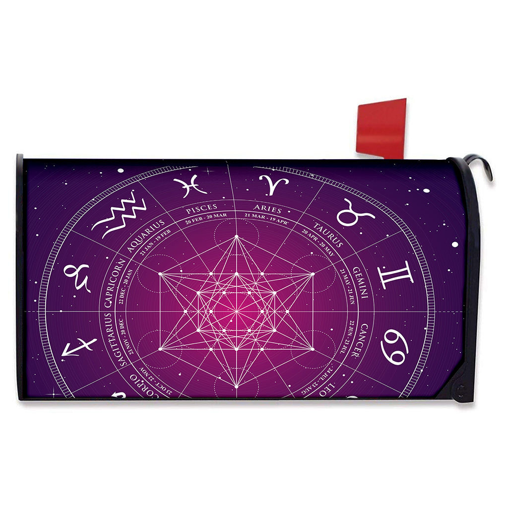 Geometric Zodiac Calendar Print Mailbox Cover
