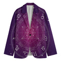 Geometric Zodiac Calendar Print Men's Blazer