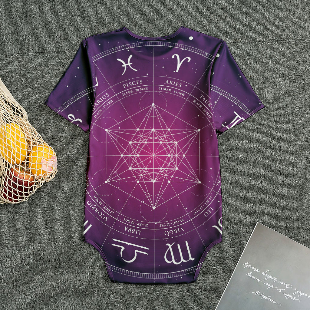 Geometric Zodiac Calendar Print Men's Bodysuit