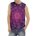 Geometric Zodiac Calendar Print Men's Fitness Tank Top