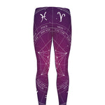 Geometric Zodiac Calendar Print Men's leggings