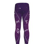 Geometric Zodiac Calendar Print Men's leggings