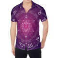 Geometric Zodiac Calendar Print Men's Shirt