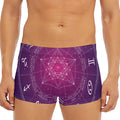 Geometric Zodiac Calendar Print Men's Short Boxer Briefs