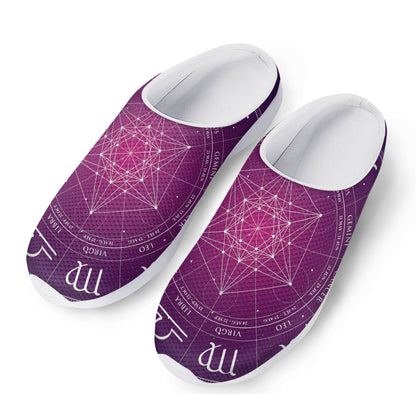 Geometric Zodiac Calendar Print Mesh Casual Shoes