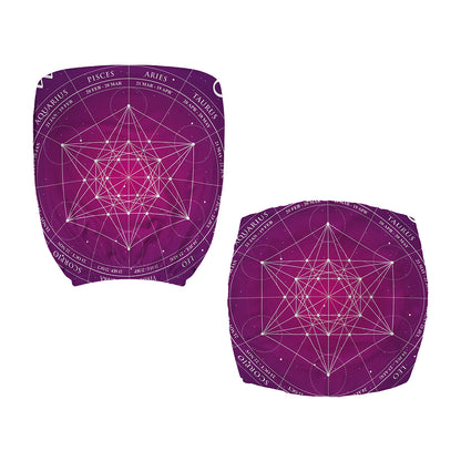 Geometric Zodiac Calendar Print Office Chair Cover