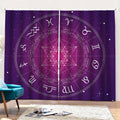 Geometric Zodiac Calendar Print Pencil Pleat Curtains