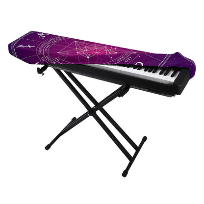 Geometric Zodiac Calendar Print Piano Keyboard Cover