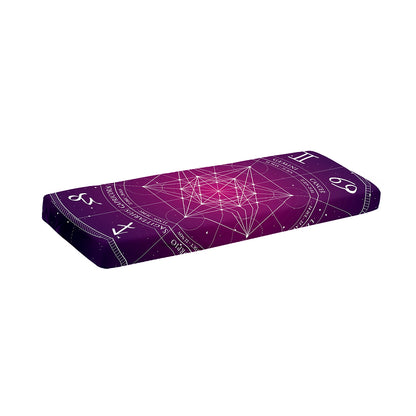 Geometric Zodiac Calendar Print Piano Keyboard Cover