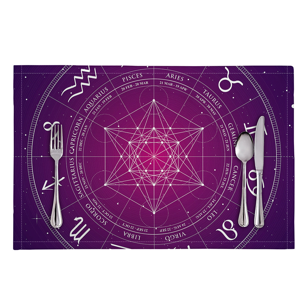 Geometric Zodiac Calendar Print Placemat