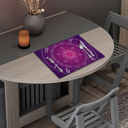 Geometric Zodiac Calendar Print Placemat