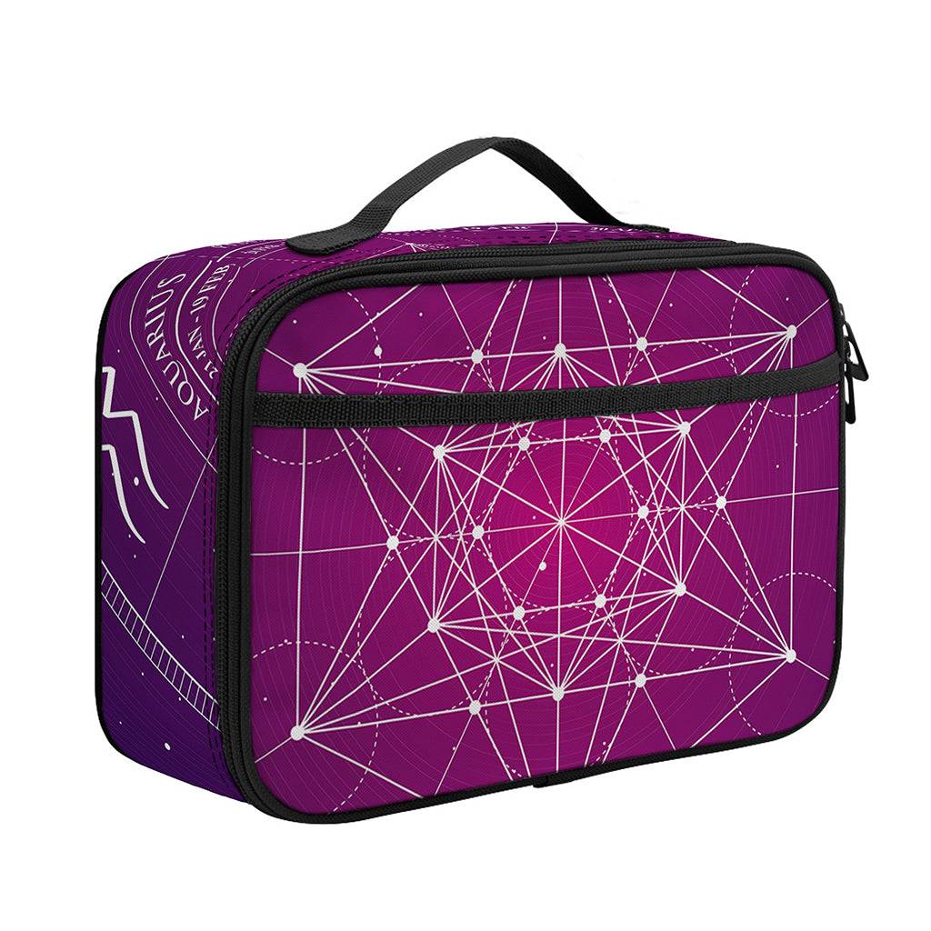 Geometric Zodiac Calendar Print Portable Lunch Bag