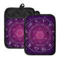 Geometric Zodiac Calendar Print Pot Holders With Pocket
