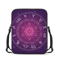 Geometric Zodiac Calendar Print Rectangular Crossbody Bag