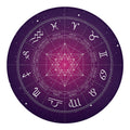 Geometric Zodiac Calendar Print Round Blanket