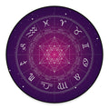 Geometric Zodiac Calendar Print Round Floor Mat