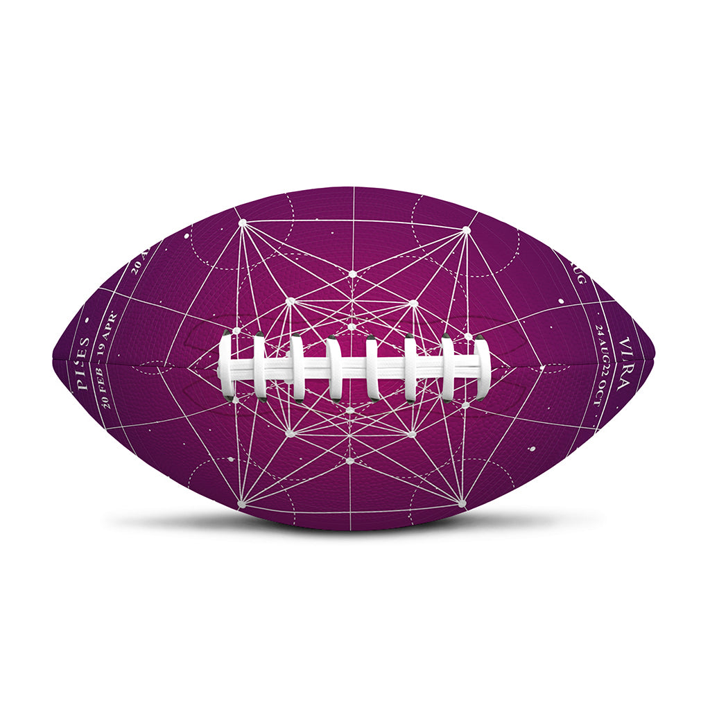 Geometric Zodiac Calendar Print Rugby Ball