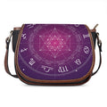 Geometric Zodiac Calendar Print Saddle Bag