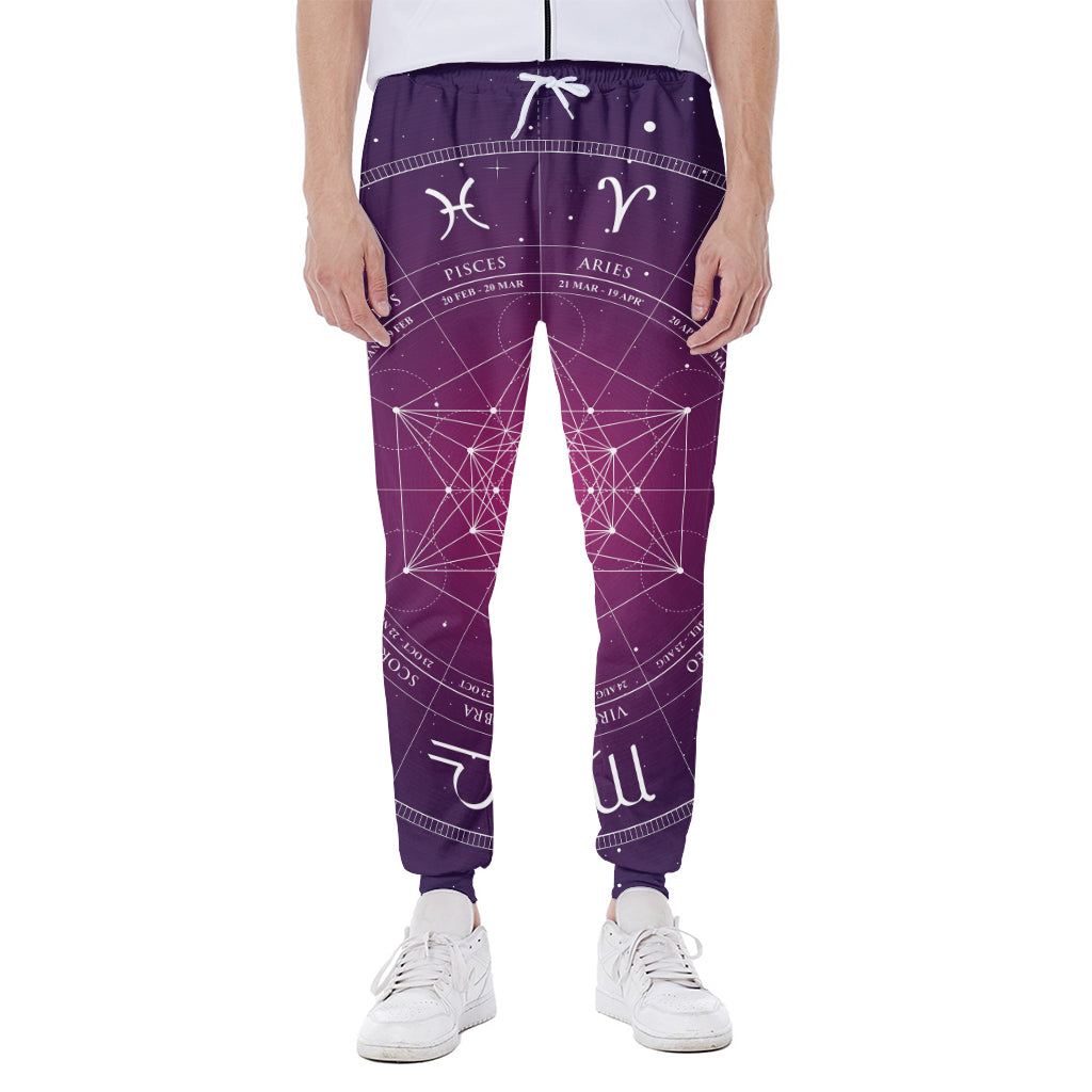 Geometric Zodiac Calendar Print Scuba Joggers