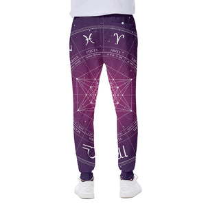 Geometric Zodiac Calendar Print Scuba Joggers