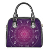 Geometric Zodiac Calendar Print Shoulder Handbag