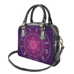 Geometric Zodiac Calendar Print Shoulder Handbag