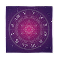 Geometric Zodiac Calendar Print Silk Bandana