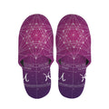 Geometric Zodiac Calendar Print Slippers