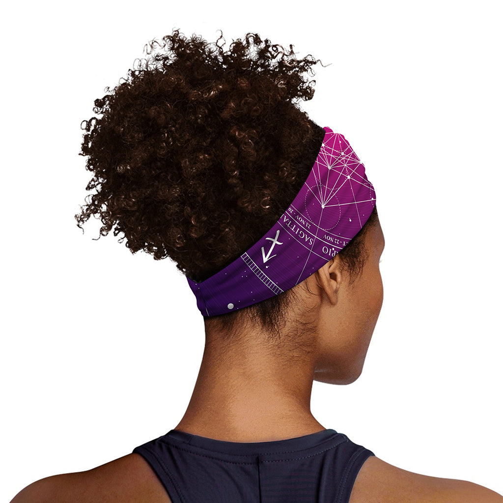 Geometric Zodiac Calendar Print Sports Headband