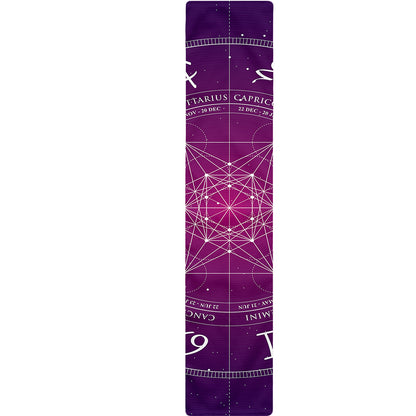 Geometric Zodiac Calendar Print Table Runner