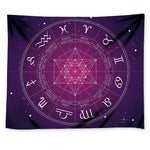 Geometric Zodiac Calendar Print Tapestry
