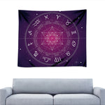 Geometric Zodiac Calendar Print Tapestry