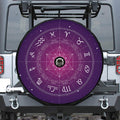 Geometric Zodiac Calendar Print Tire Cover With Camera Hole