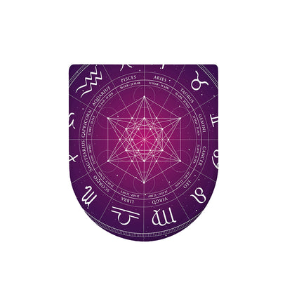 Geometric Zodiac Calendar Print Toilet Lid Cover