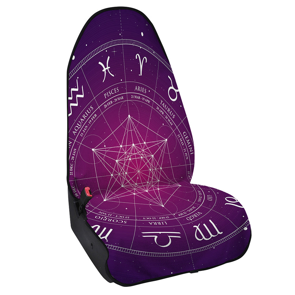 Geometric Zodiac Calendar Print Waterproof Car Seat Cover