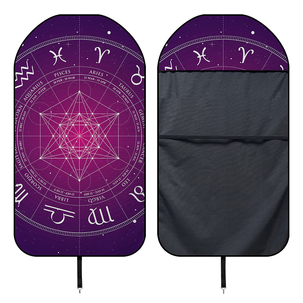 Geometric Zodiac Calendar Print Waterproof Car Seat Cover