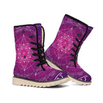 Geometric Zodiac Calendar Print Winter Boots