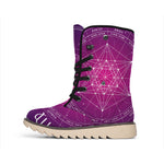 Geometric Zodiac Calendar Print Winter Boots
