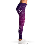 Geometric Zodiac Calendar Print Women's Leggings