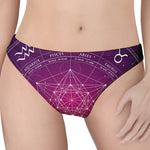 Geometric Zodiac Calendar Print Women's Thong