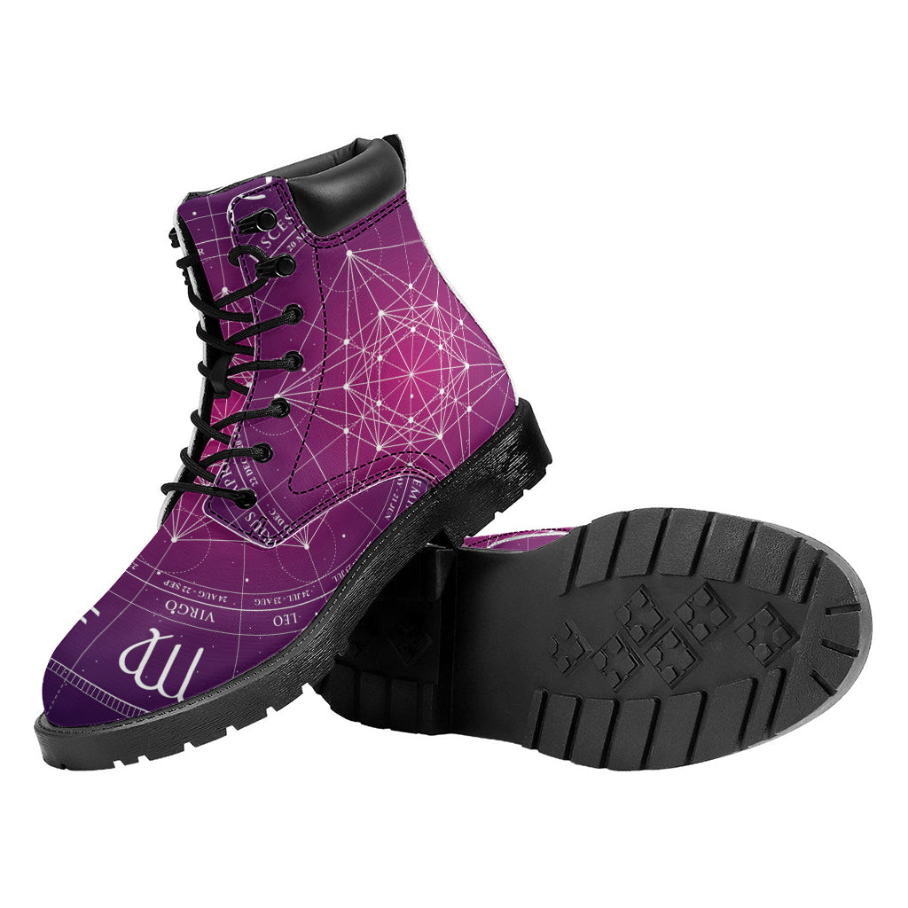 Geometric Zodiac Calendar Print Work Boots