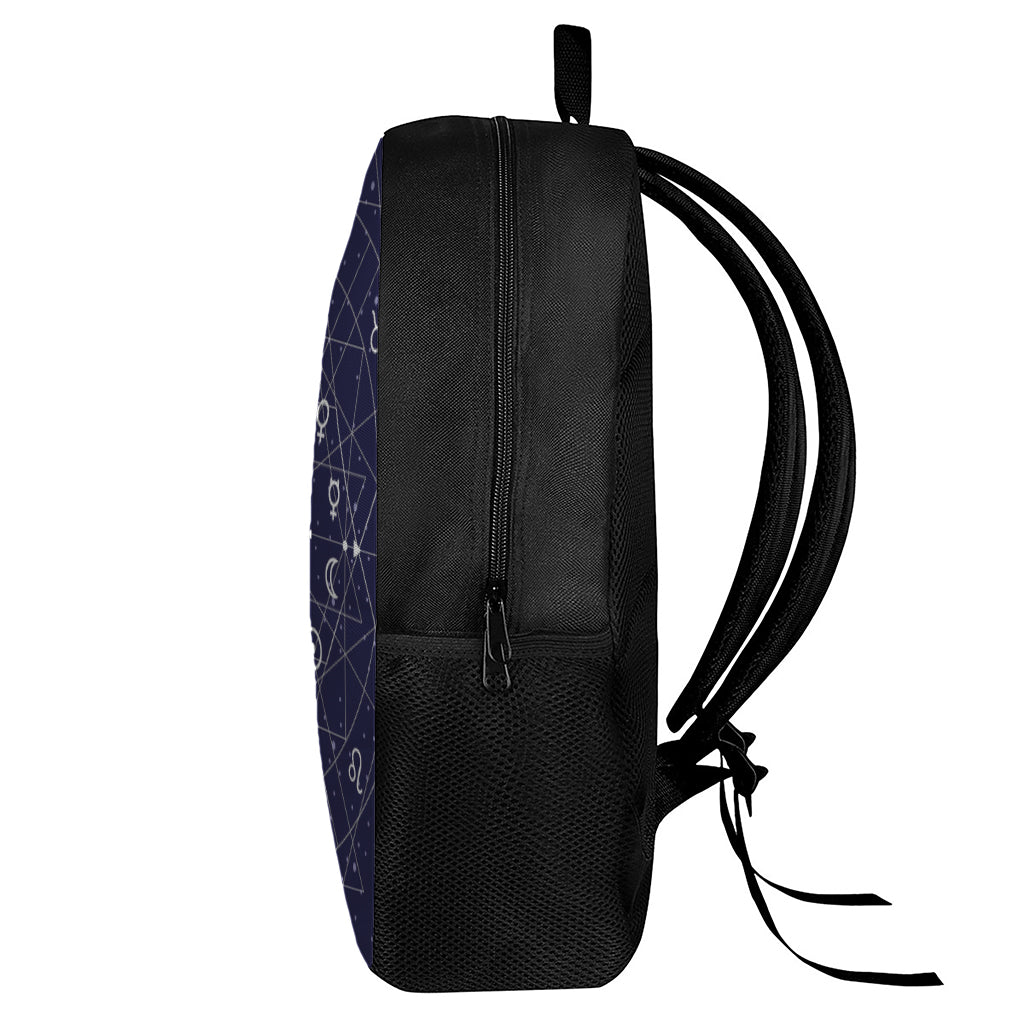 Geometric Zodiac Signs Print 17 Inch Backpack