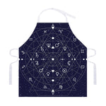 Geometric Zodiac Signs Print Adjustable Apron
