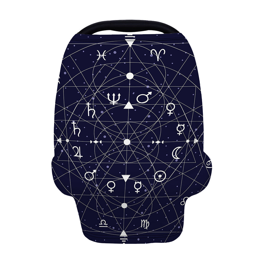 Geometric Zodiac Signs Print Baby Seat Cover