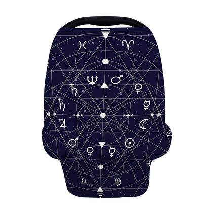Geometric Zodiac Signs Print Baby Seat Cover