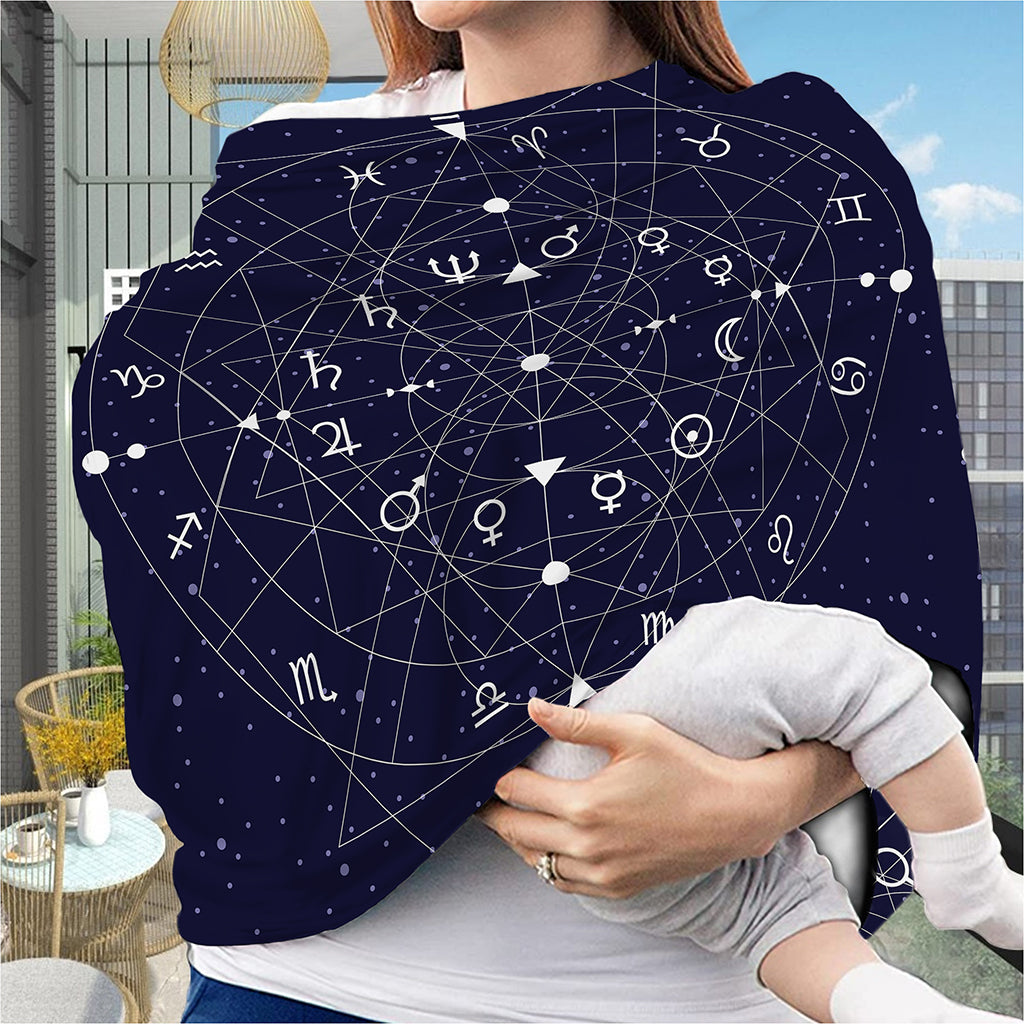 Geometric Zodiac Signs Print Baby Seat Cover